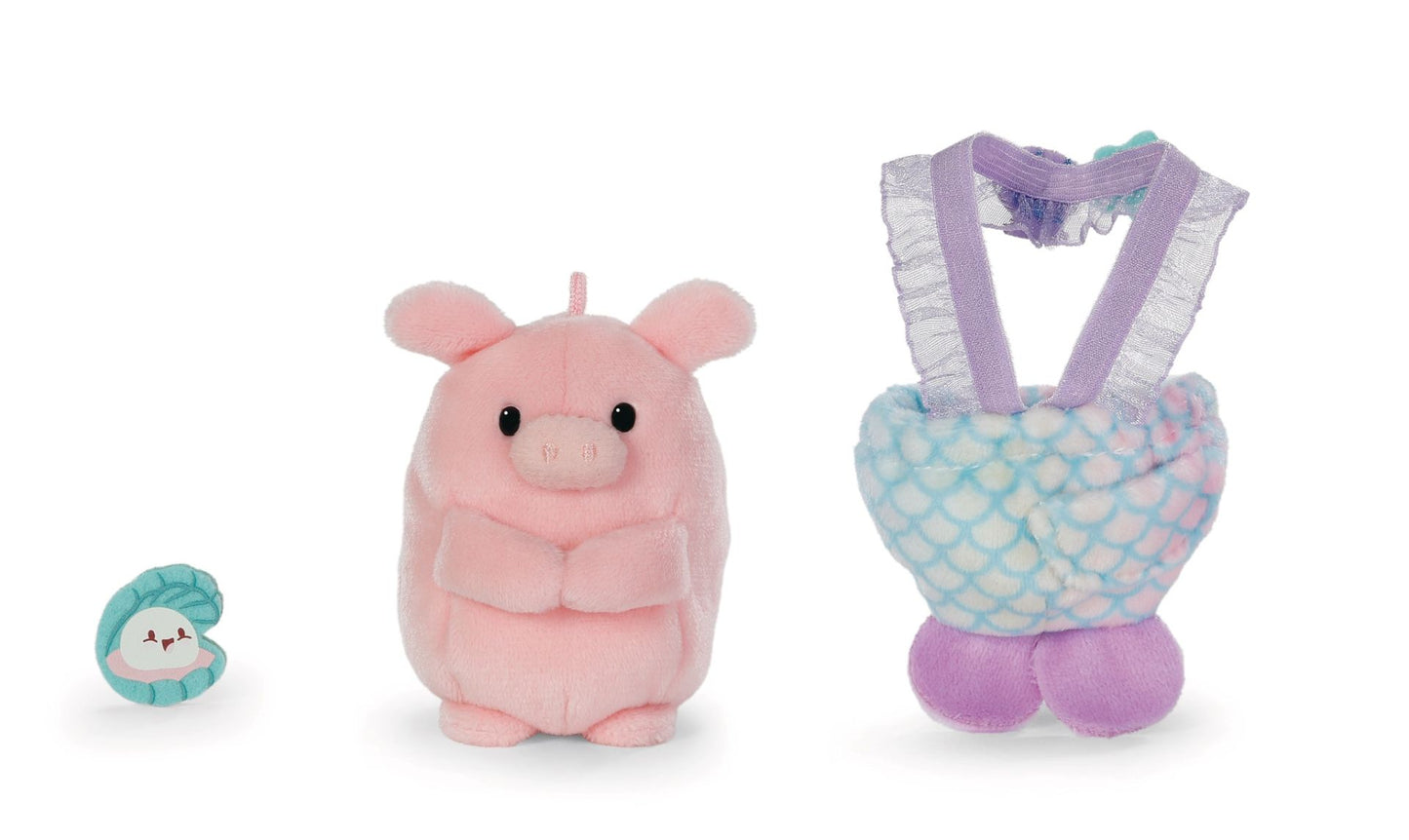 Nici Kuscheltier Set Schwein Onk mit Muschel u. Meerjungfraukostüm