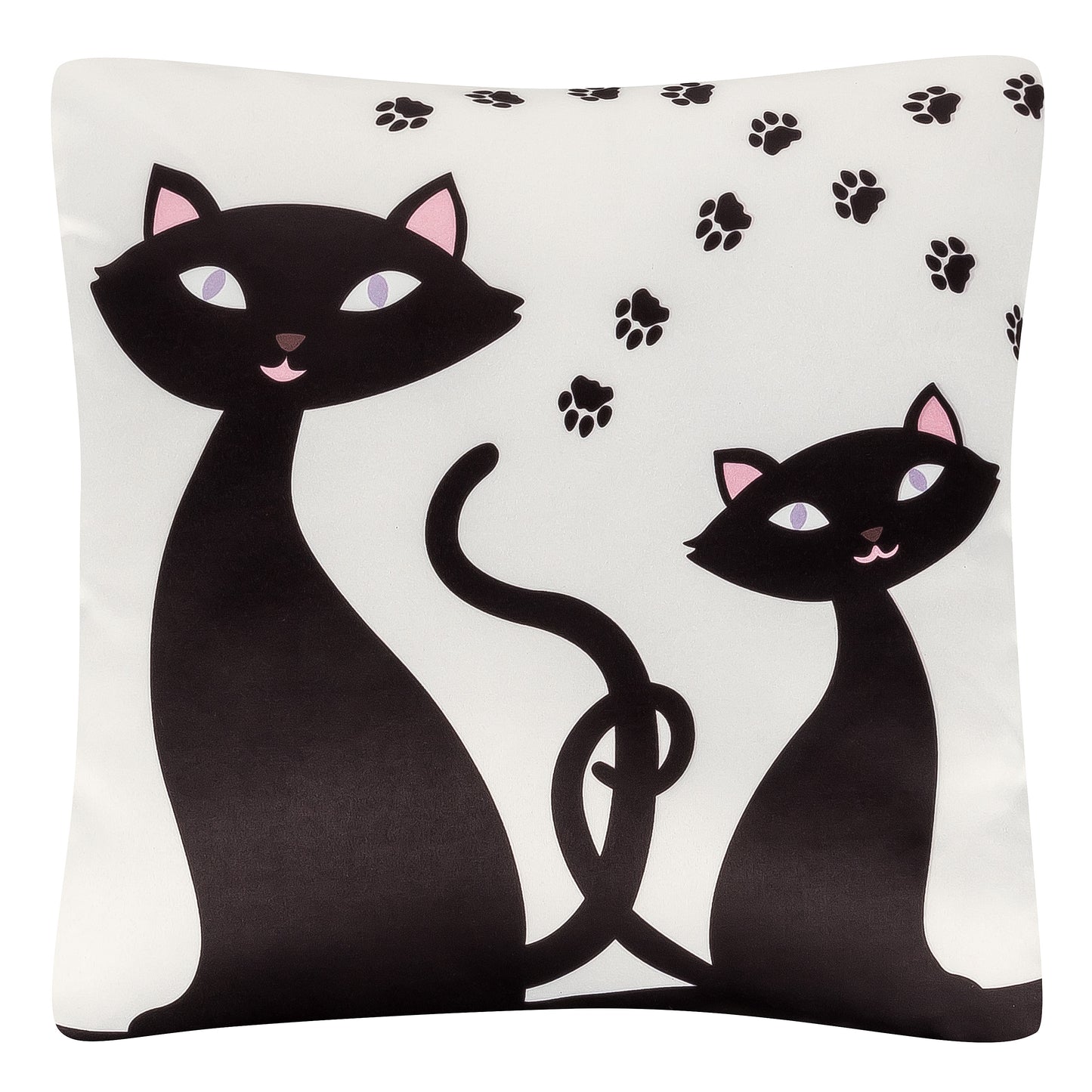 Dekokissen schwarze Katzen vintage Kissen 40 x 40 cm
