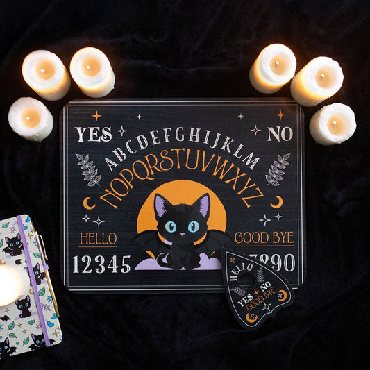 Gothic black Cat Spirit Board mit Planchette