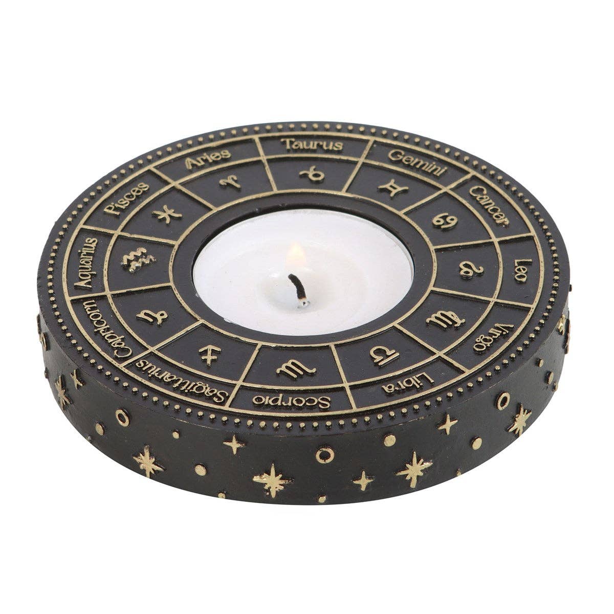 Teelichthalter Astrology Wheel Zodiac