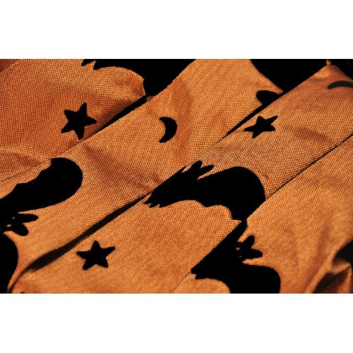 Halloween Beuteltasche in schwarz-orange Fledermausmotiv