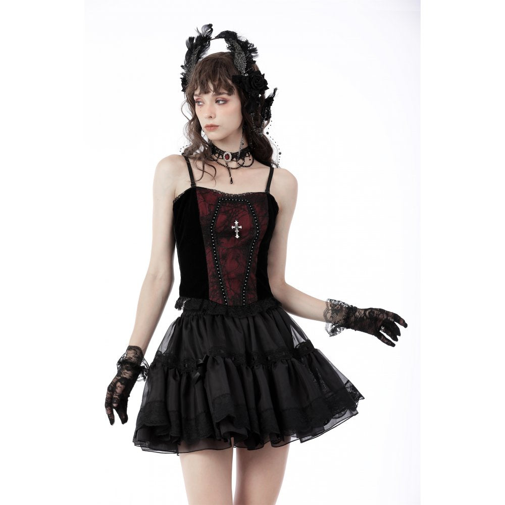 Dark in Love Corsagentop schwarz-rot