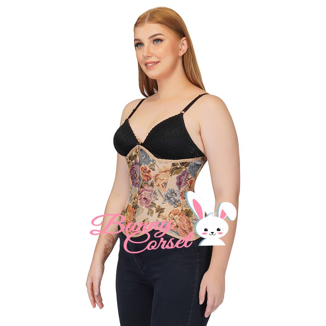 Vintage Curvy Korsett beige