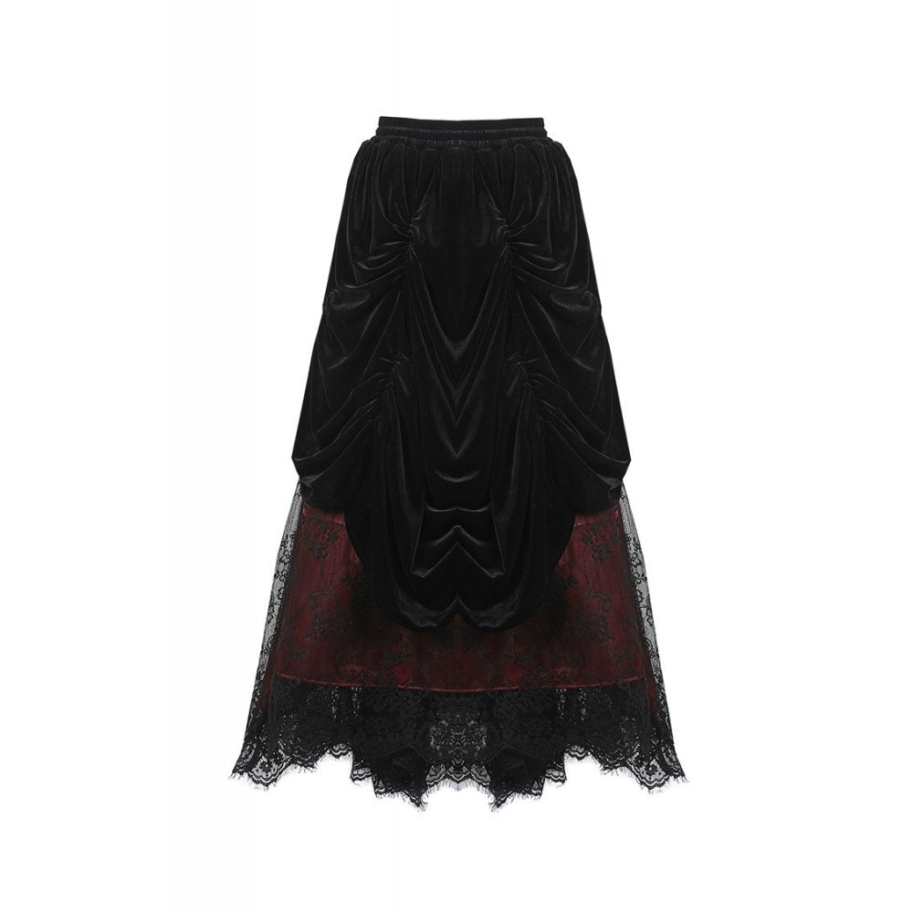 Gothic langer Rock schwarz-rot barock Dark in Love