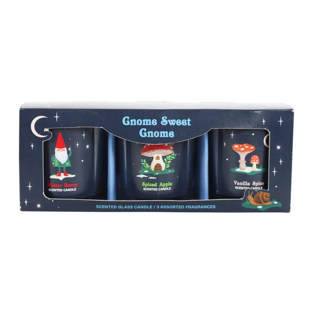 Gnome Sweet Gnom 3er Set Duftkerzen vinatge Deko