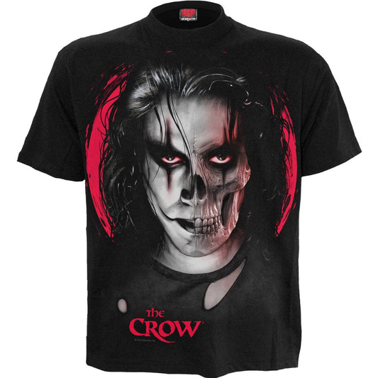 THE CROW - SKULL FACE - T-Shirt mit Frontdruck Schwarz