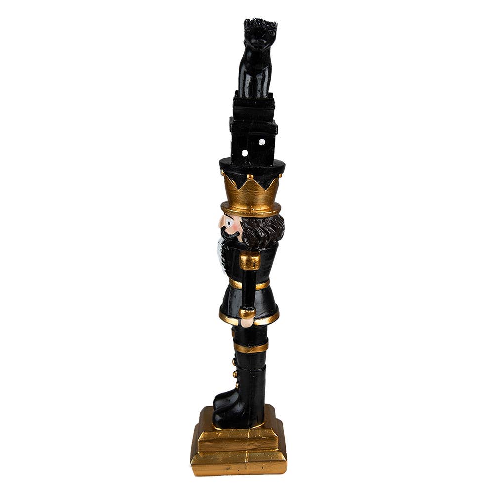 Weihnachtsdeko Nussknacker 23 cm schwarz