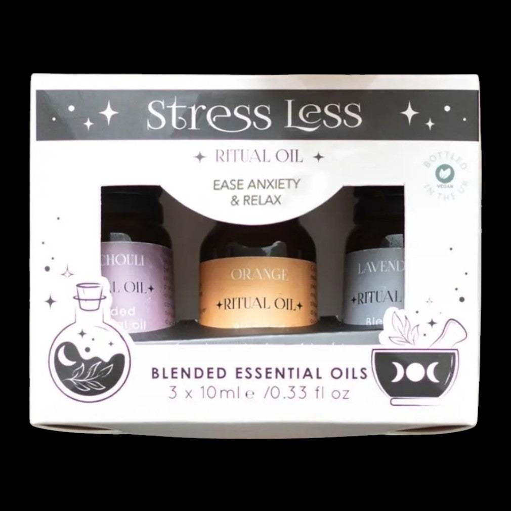 Anti Stress Ritual Öl Set Duftöl Geschenkset Orange, Lavendel, Patchouli