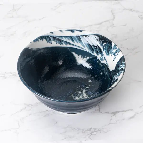 Japanische Design-Schale "The great Wave" 560 ml für Ramen
