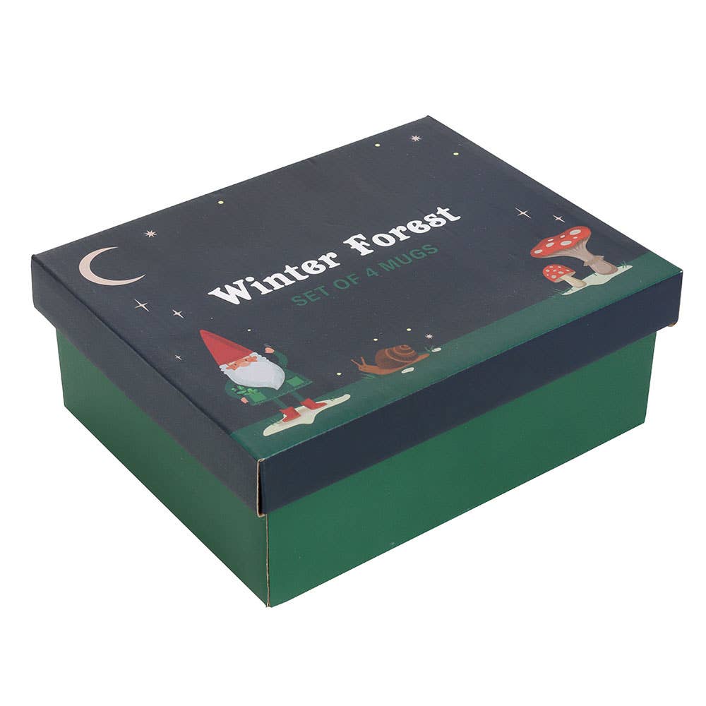 Gnome Sweet Gnome Tassenset 4 Stück vintage Geschenkkkarton