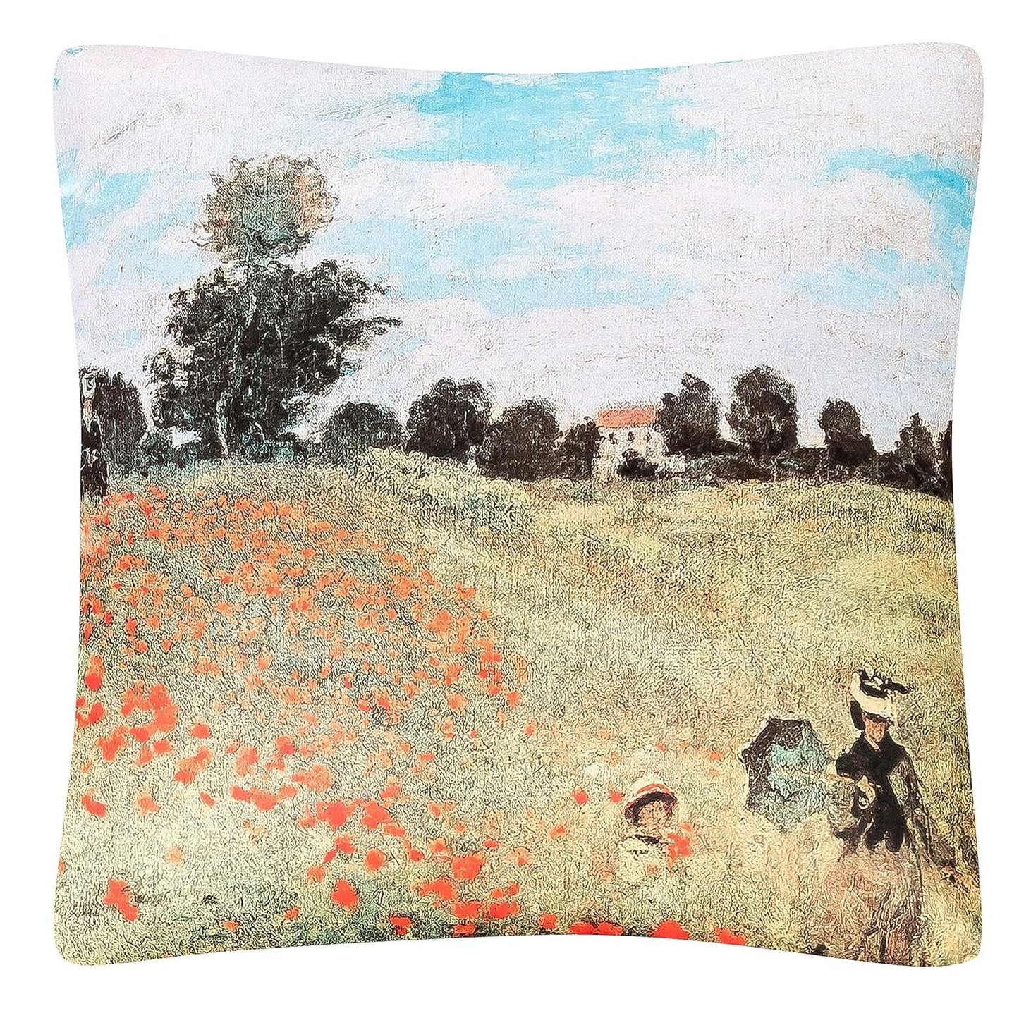 Dekokissen Künstler Claude Monet Mohnblumenfeld 40 x 40 cm