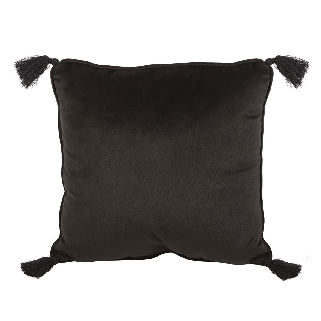 Samt Dekokissen astrologie Rad in schwarz-gold 35 cm