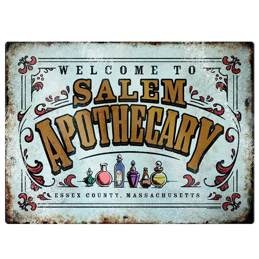 Vintage Witch Scheidbrett "Welcome to Salem Apothecary"