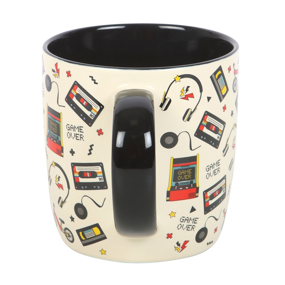 Retro 80s Becher Tasse "Game over" 350 ml VHS BMX Walkman