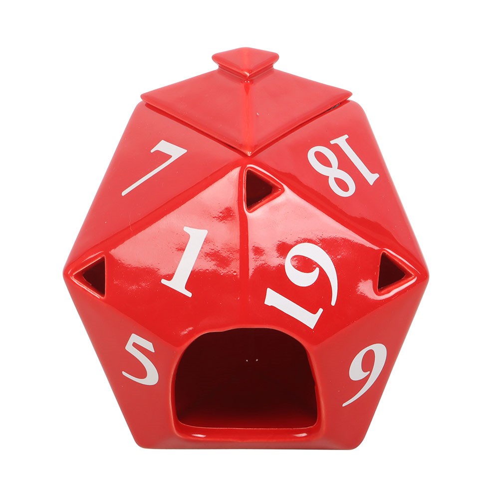 Rollenspieler D20 Würfel Gaming Duftlampe in rot in 3D