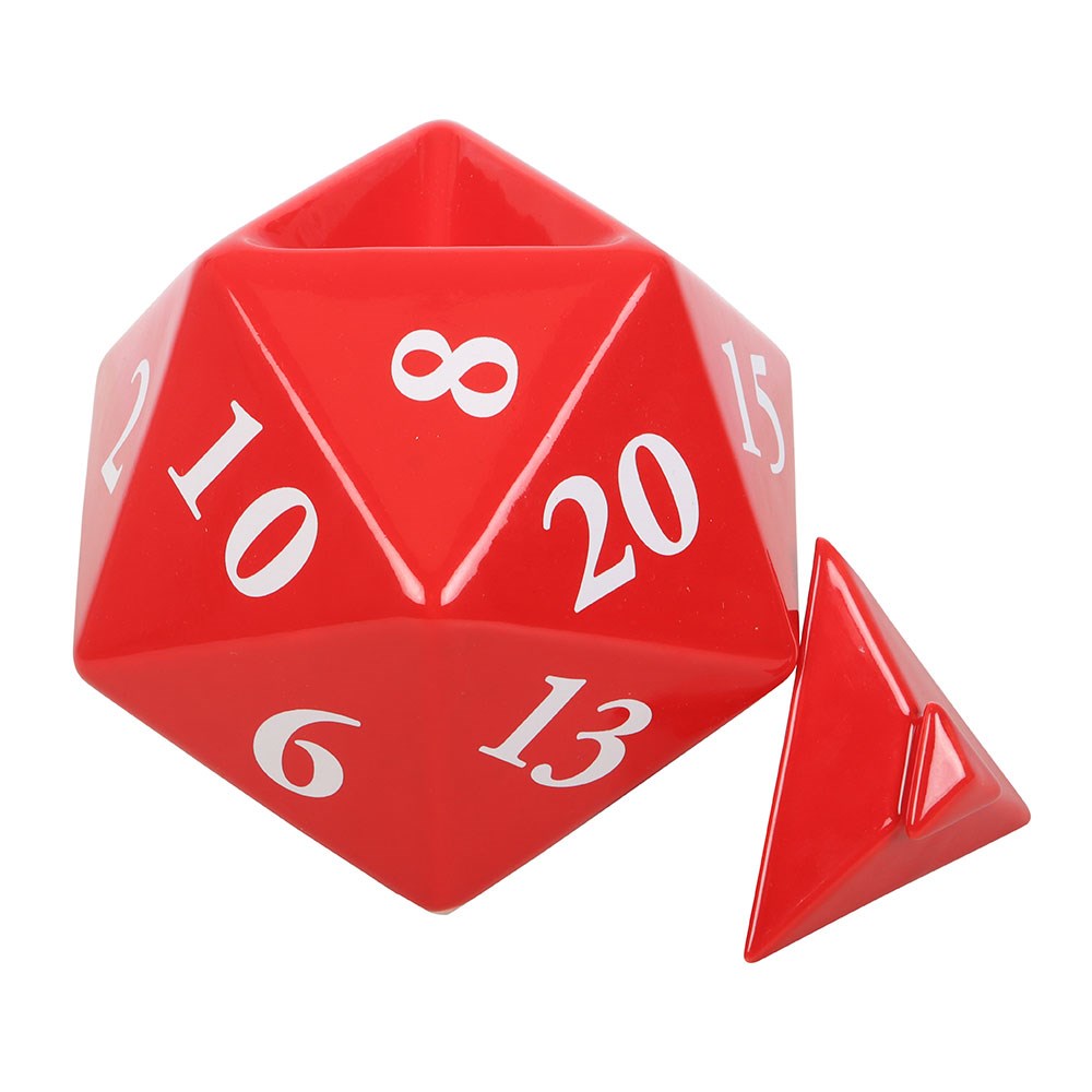 Rollenspieler D20 Würfel Gaming Duftlampe in rot in 3D