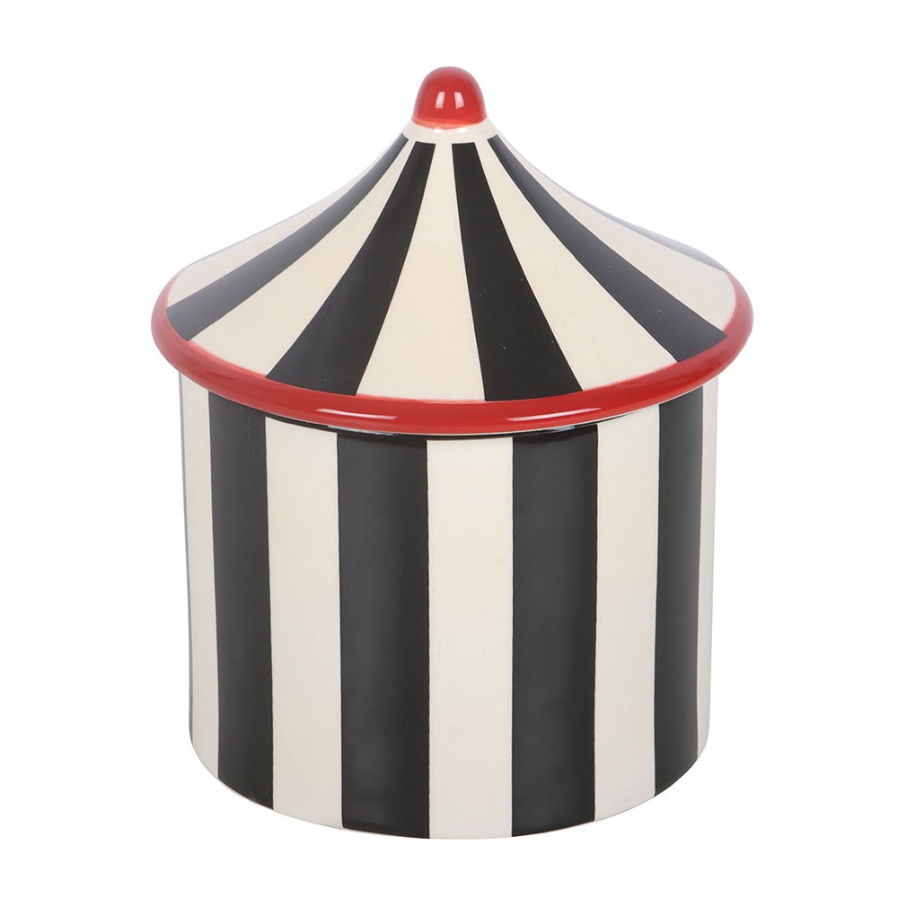 Black Striped Circus Tent Oil Burner - Keramik Duftlampe Aromabrenner