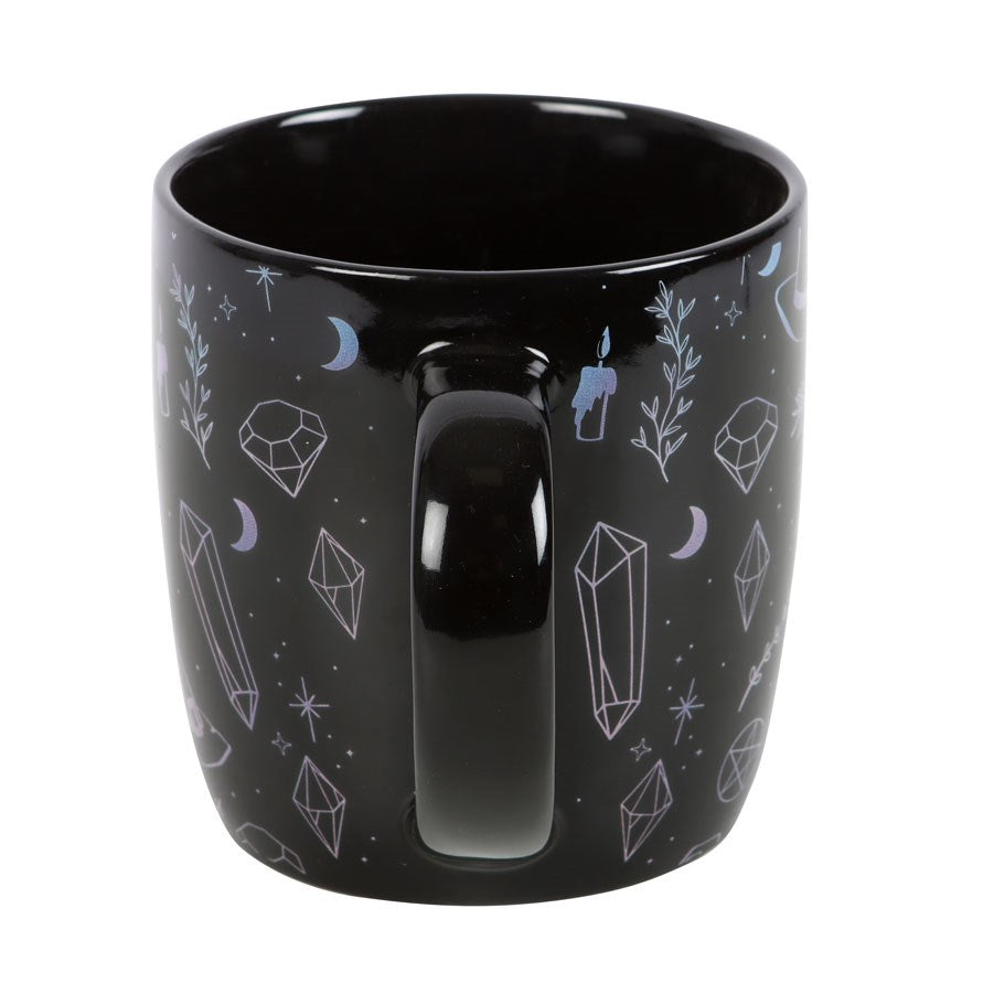 Kirstall Hexen Tasse Becher metallic schwarz 360 ml