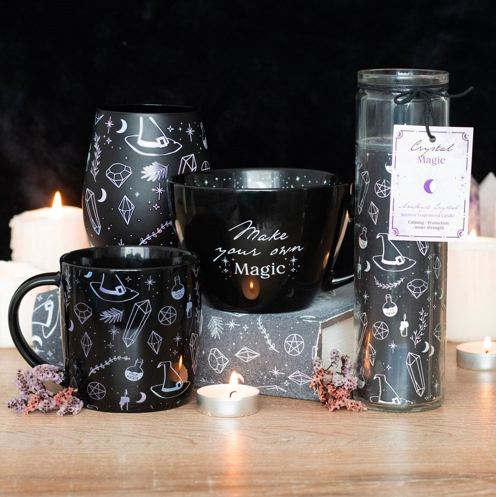 Kirstall Hexen Tasse Becher metallic schwarz 360 ml