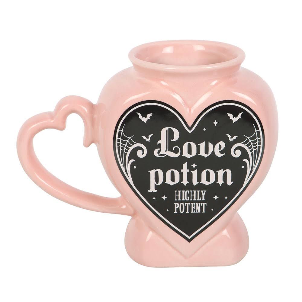 Cute Love Position Tasse Becher in Herzform 350 ml rosa