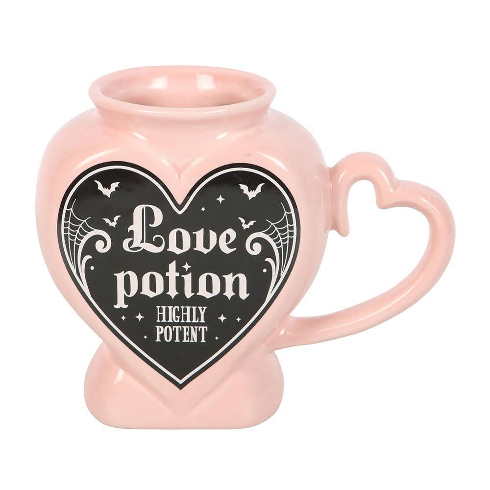 Cute Love Position Tasse Becher in Herzform 350 ml rosa