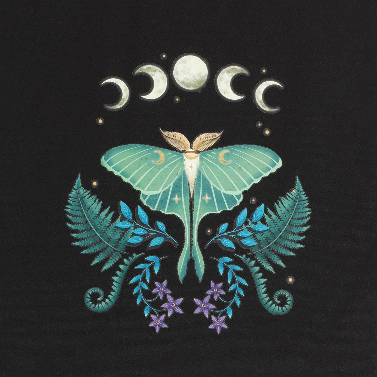 Gothic Stofftasche Luna Moth