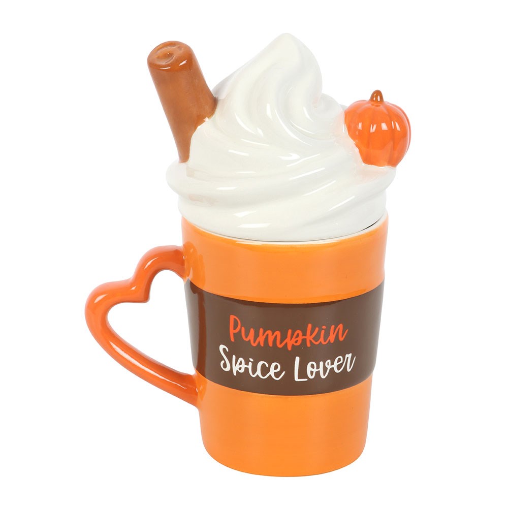 Kultiger Pumpkin Spice Latte Becher mit Deckel Halloween