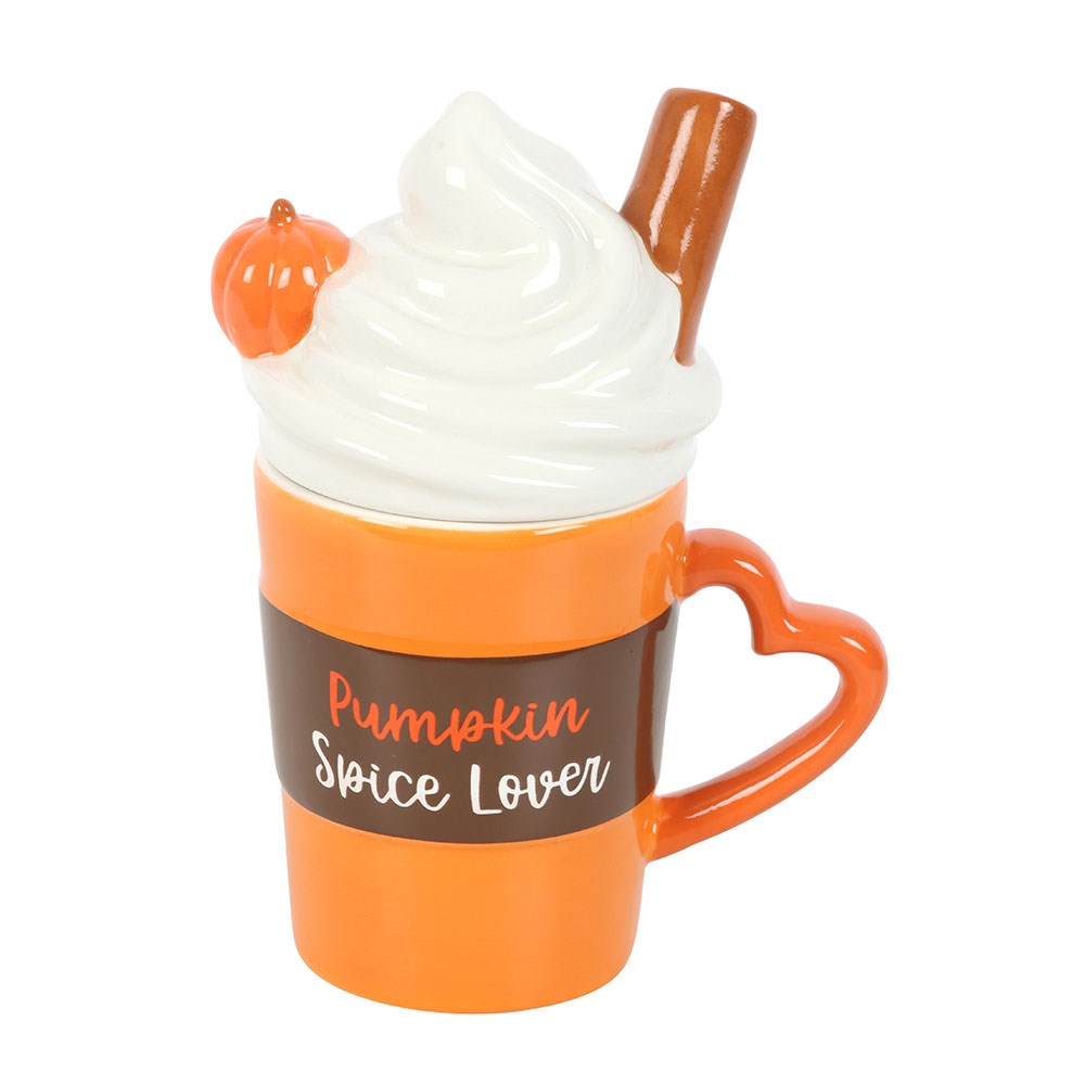 Kultiger Pumpkin Spice Latte Becher mit Deckel Halloween