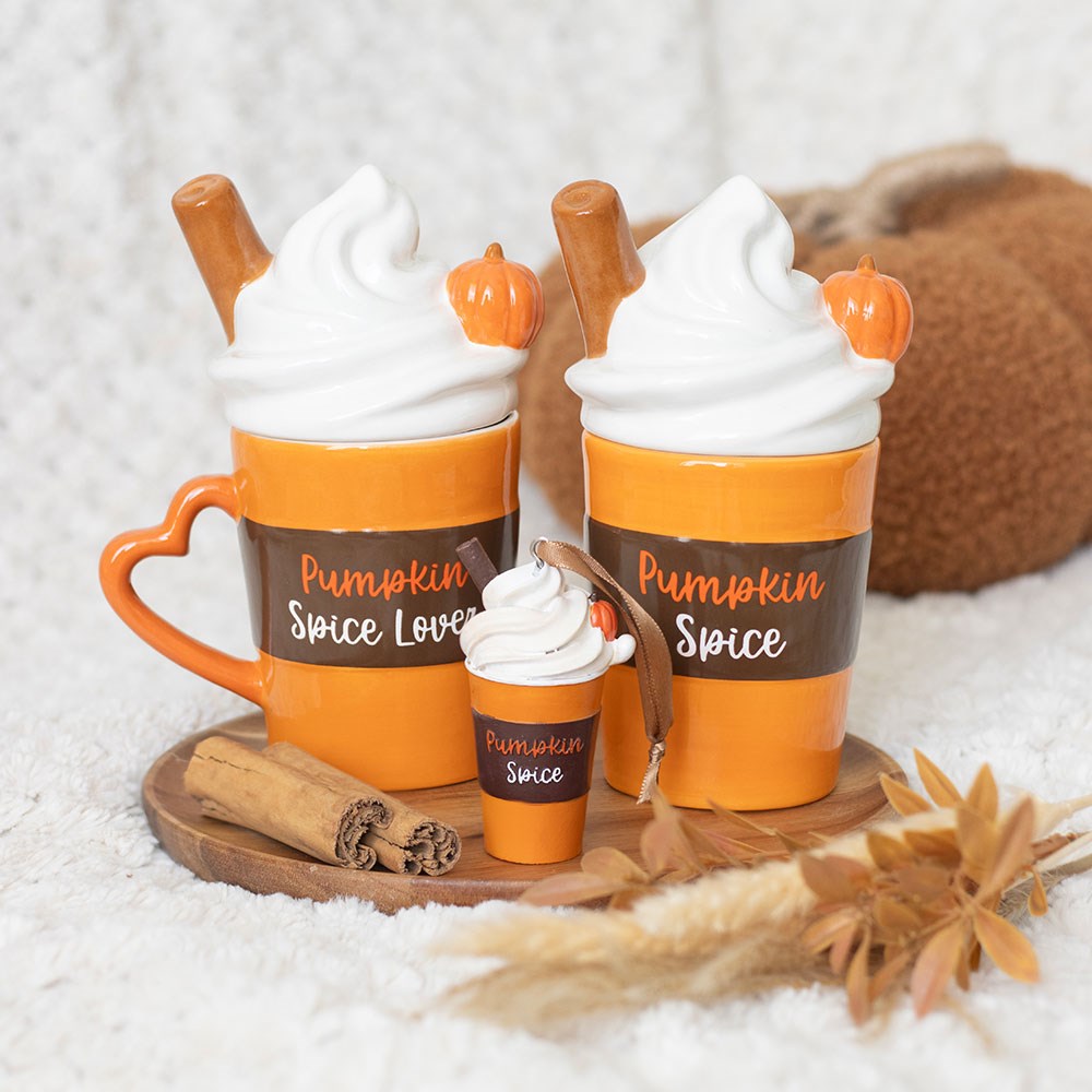 Kultiger Pumpkin Spice Latte Becher mit Deckel Halloween