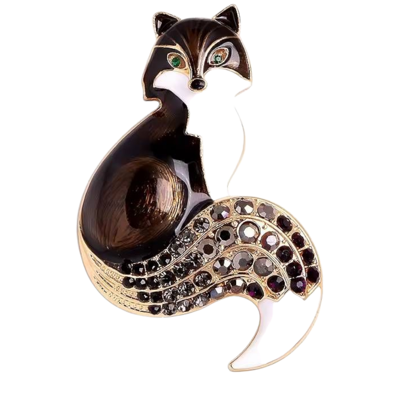 Nostalgische Brosche Fuchs braun