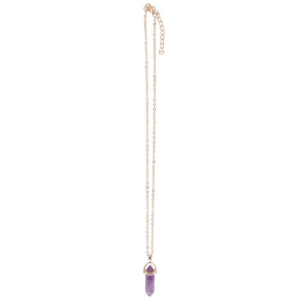 Amethyst Kristall Halskette und Grußkarte