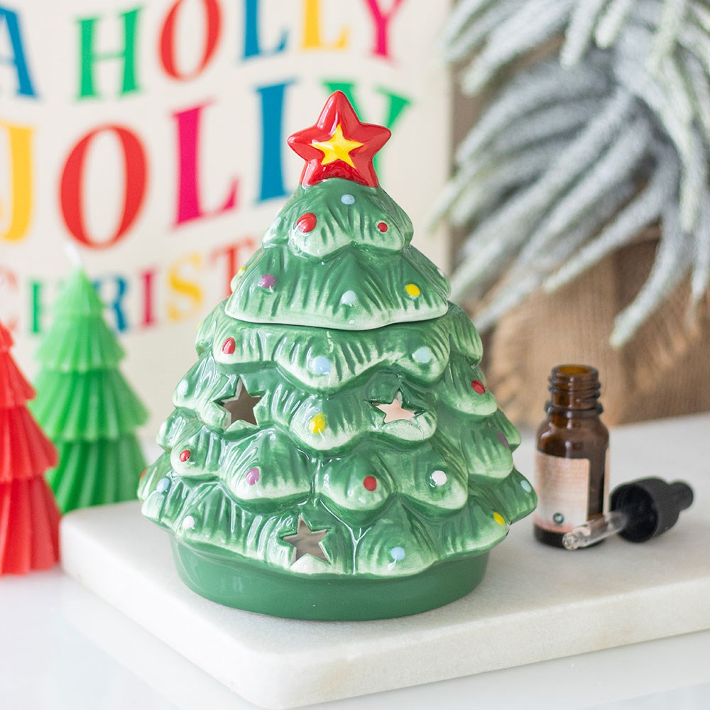 Nostalgischer Ölbrenner 3D als Weihnachtsbaum