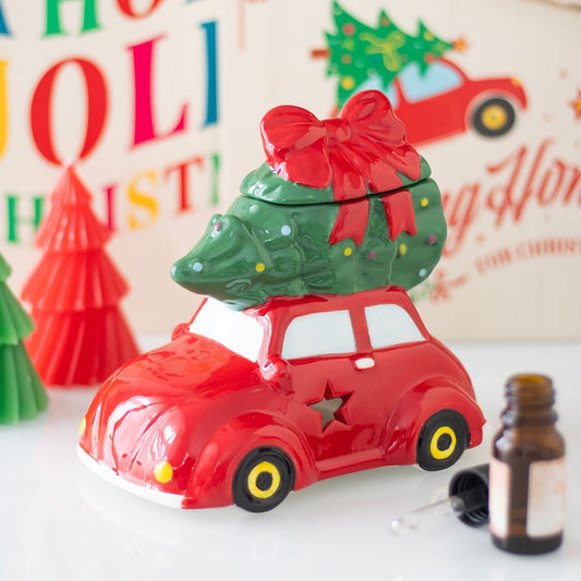 3D Weihnachten Ölbrenner in Form eines Autos mit Weihnachtsbaum
