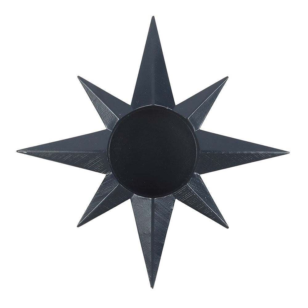 Festlicher Teelichthalter „Blauer Stern"