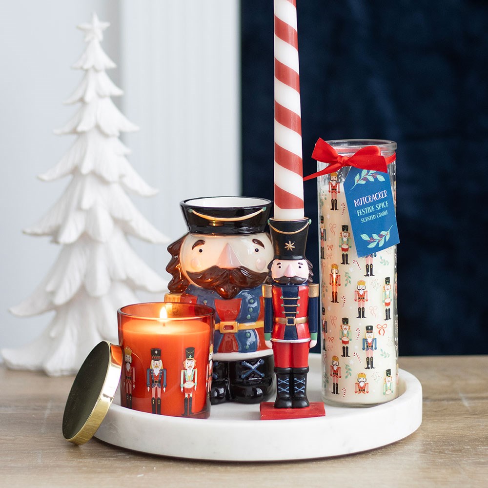Festlicher Nussknacker Kerzenständer vintage Weihnachten