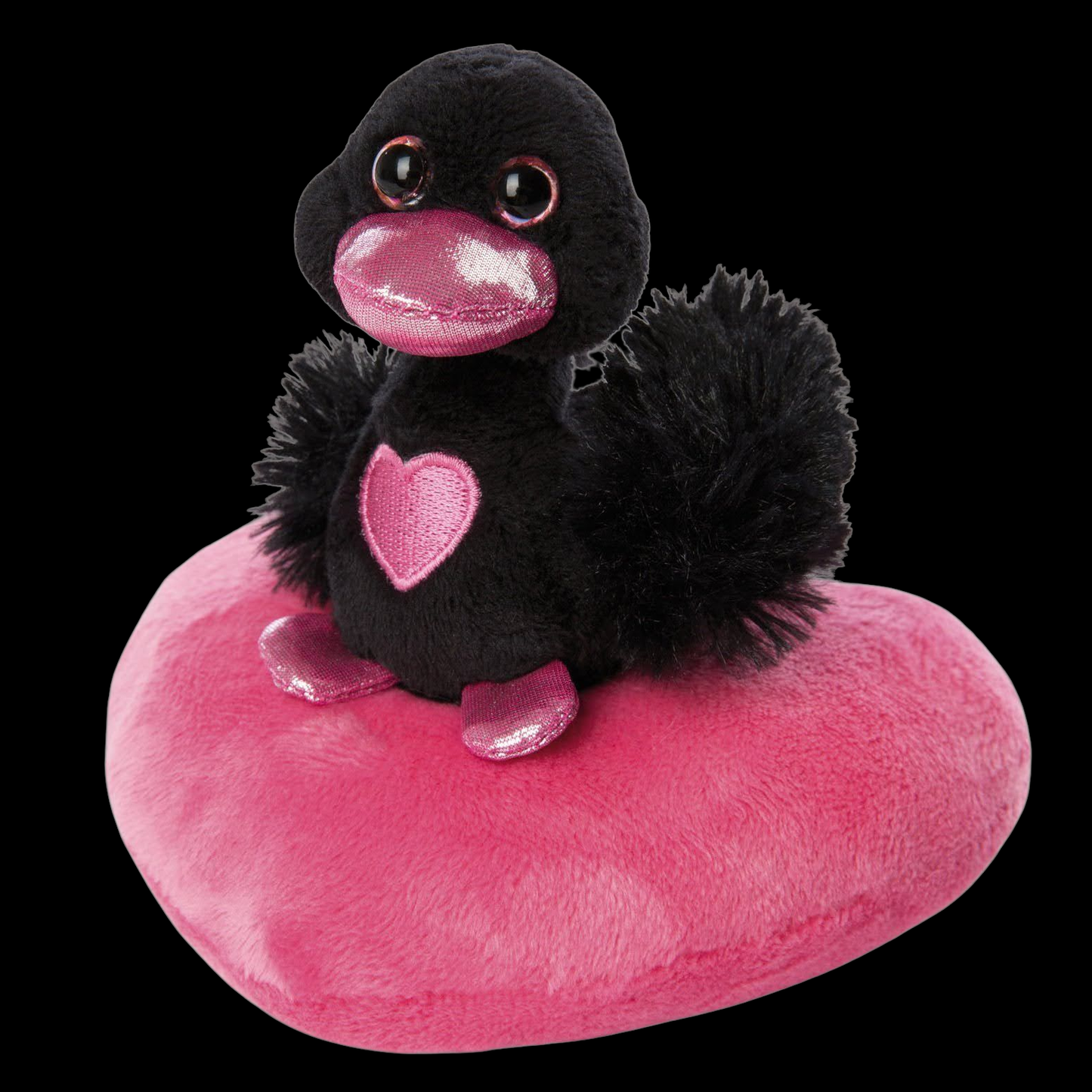 Nici Kuscheltier Love Classic, Schwan schwarz auf Herz 10 cm