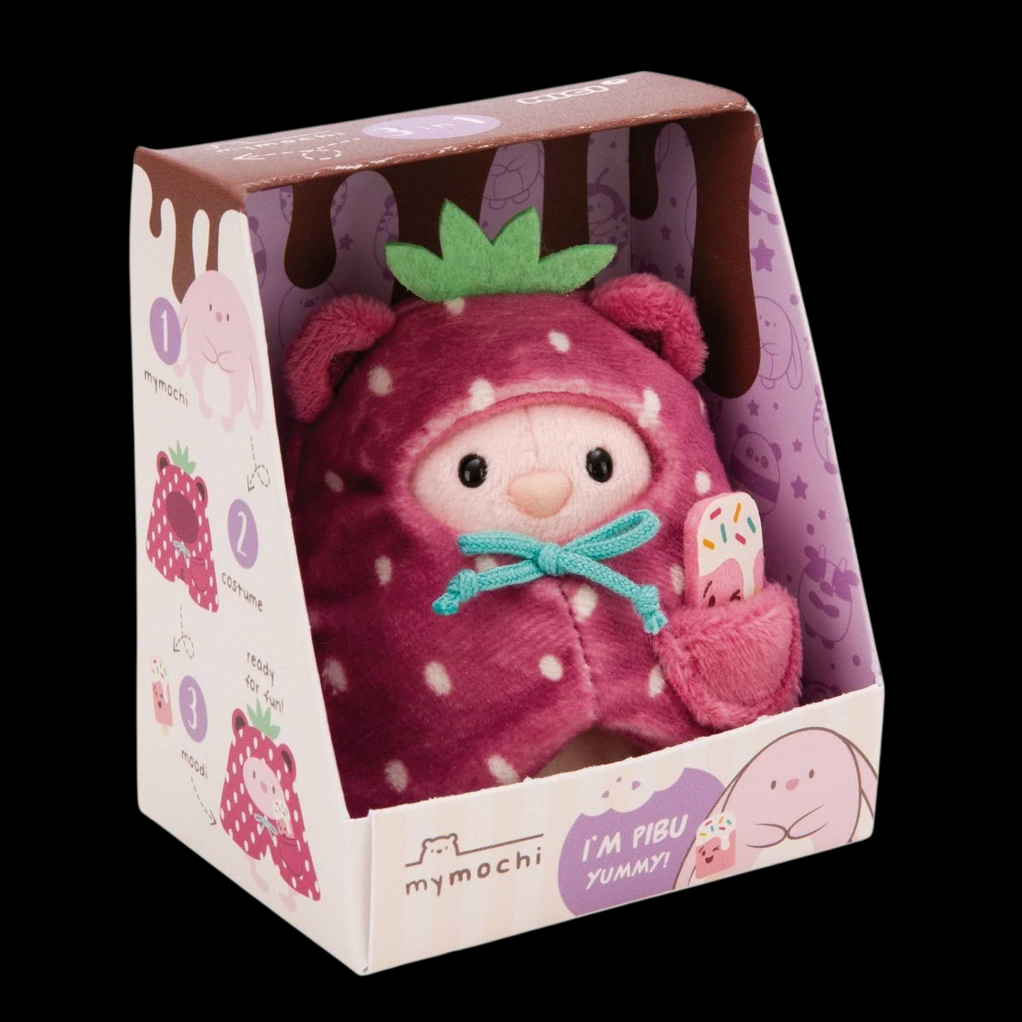 Nici Kuscheltier Hase Pibu 8cm mit Softeis u. Erdbeerkostüm