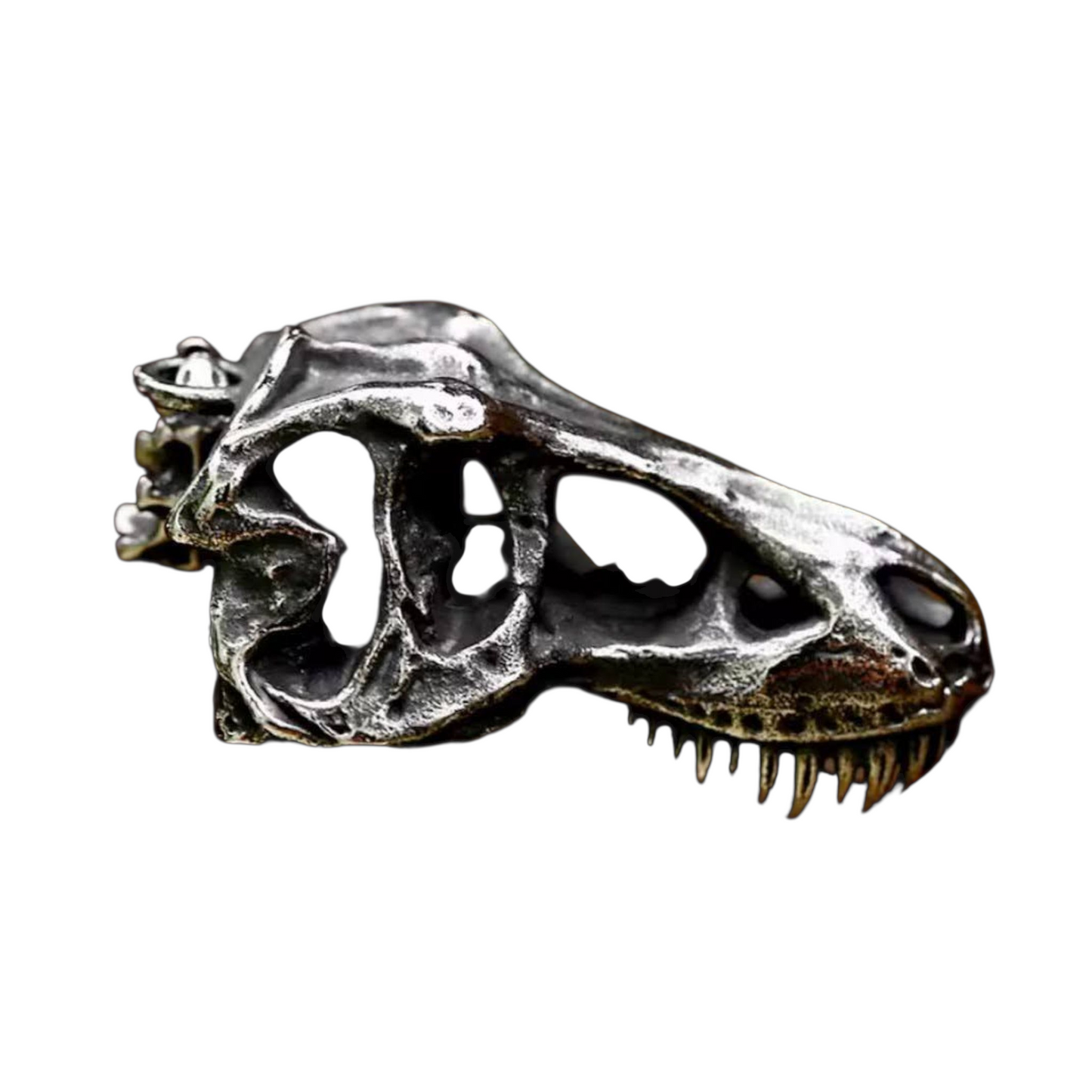 Dinosaurier Kopf Anhänger mit Halskette Edelstahl