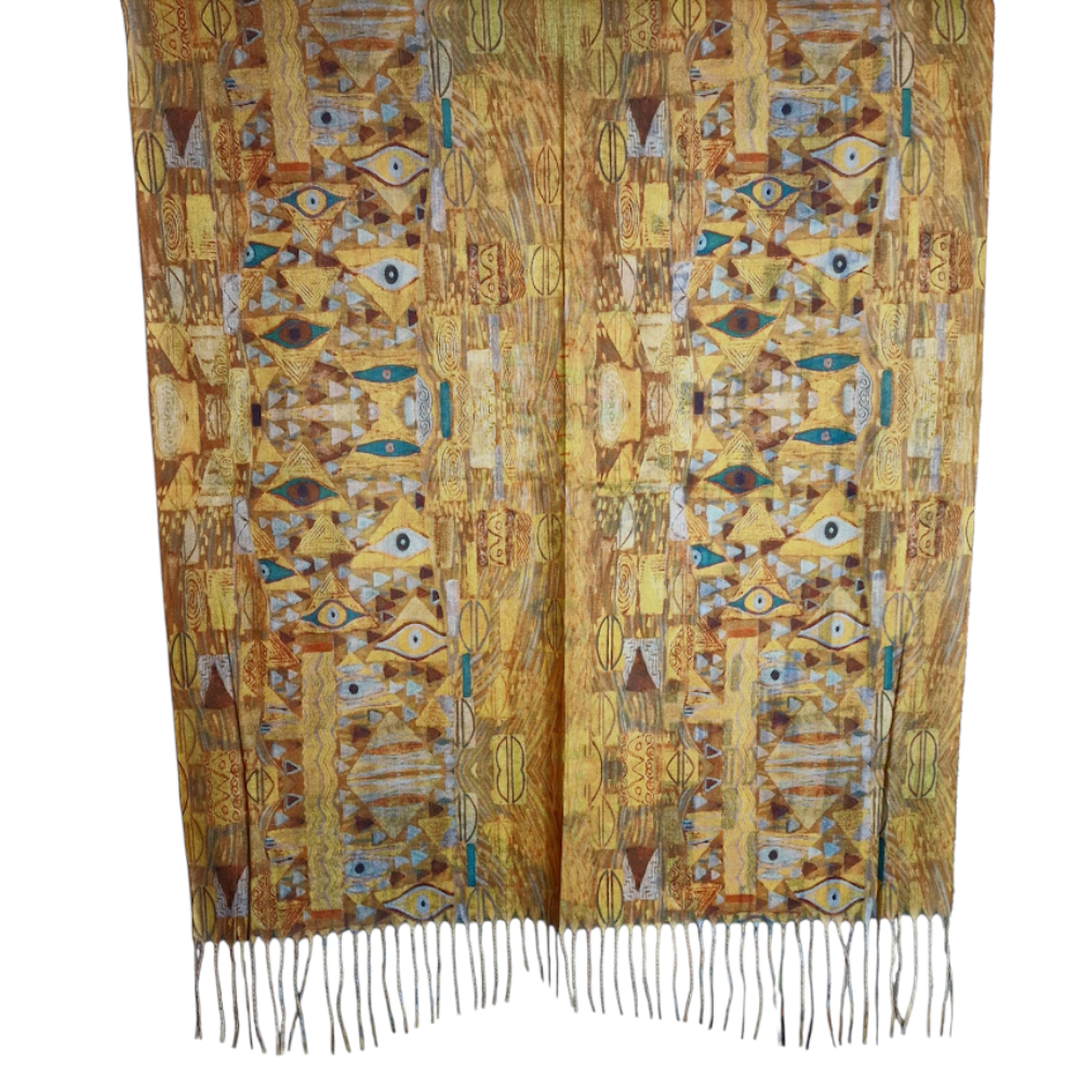 Warmer Schal mit Kunstmuster "Der Kuss" von "Gustav Klimt"
