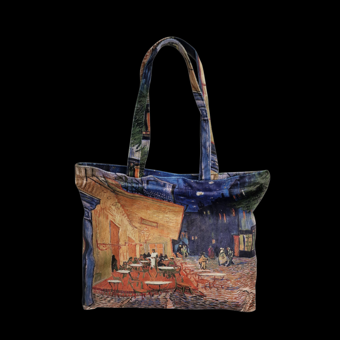 Künstler Einkaufstasche blau "van Gogh" "Nachtcafé" vintage