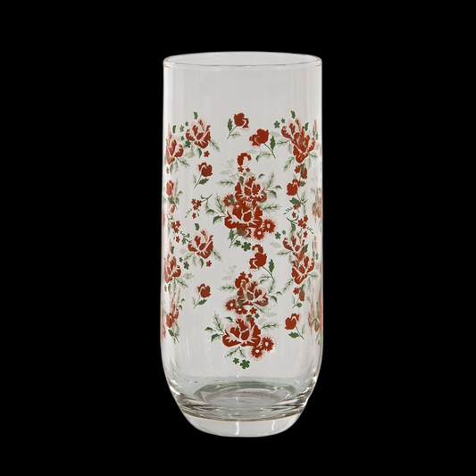 Zauberhaftes Trinkglas mit Blumenmotiv 280 ml
