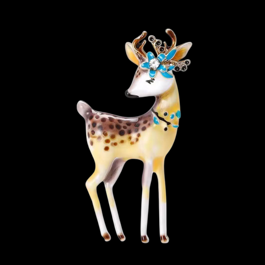 Vintage Brosche kleiner Hirsch
