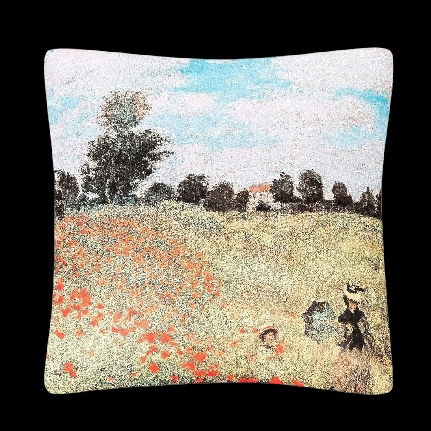 Dekokissen Künstler Claude Monet Mohnblumenfeld 40 x 40 cm
