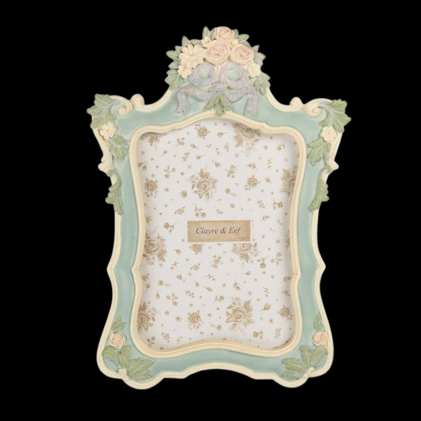 Romantischer Bilderrahmen barock pastell Blumenbukett 13 x 18 cm