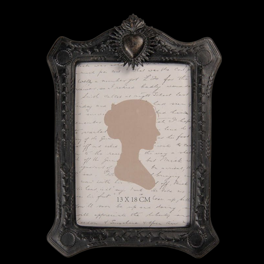 Vintage "Voto Herz" Bilderrahmen in schwarz-gold 13x18