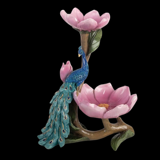 Dekorative Pfau Figur als Schale vintage 18x12x24 cm