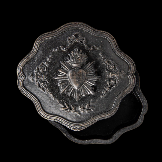 Gothic nostalgisches Schmuckkästchen in schwarz-gold "Voto Herz"