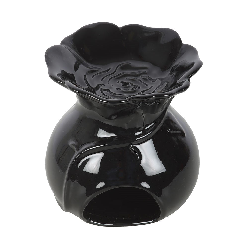 Dark Romance Duftlampe Teelichthalter schwarze Rose