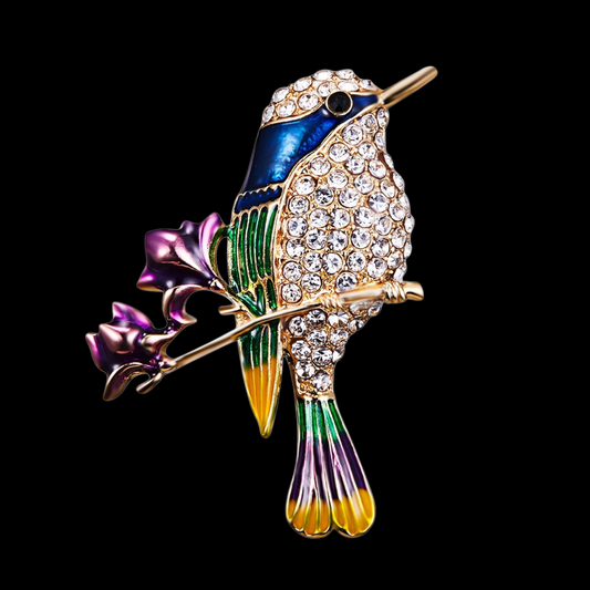 Süße vintage Look Brosche Vogel