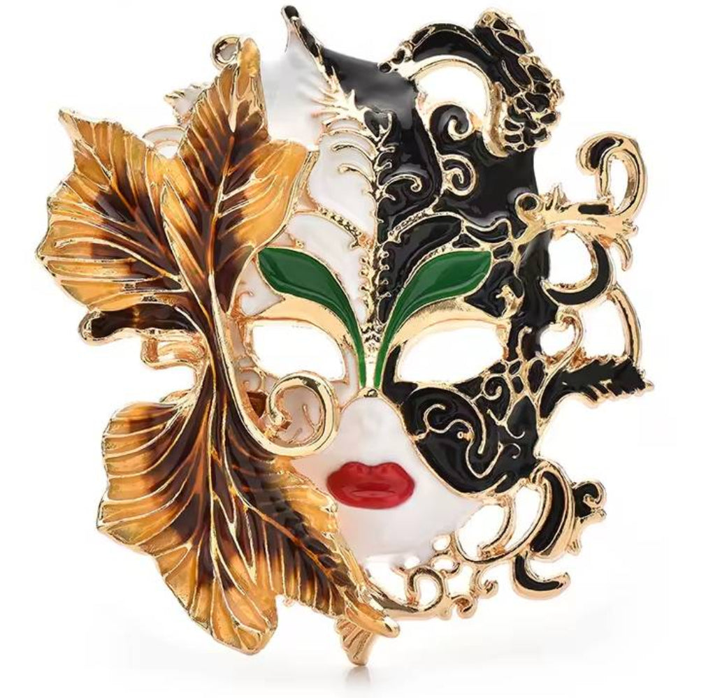 Brosche Venezianische Maske